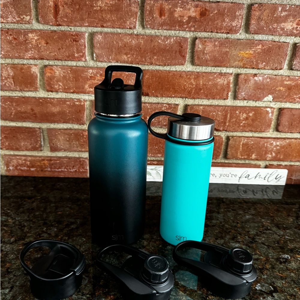 Two Simple Modern Double Walled Stainless Steel Insulated Bottle / Thermos
